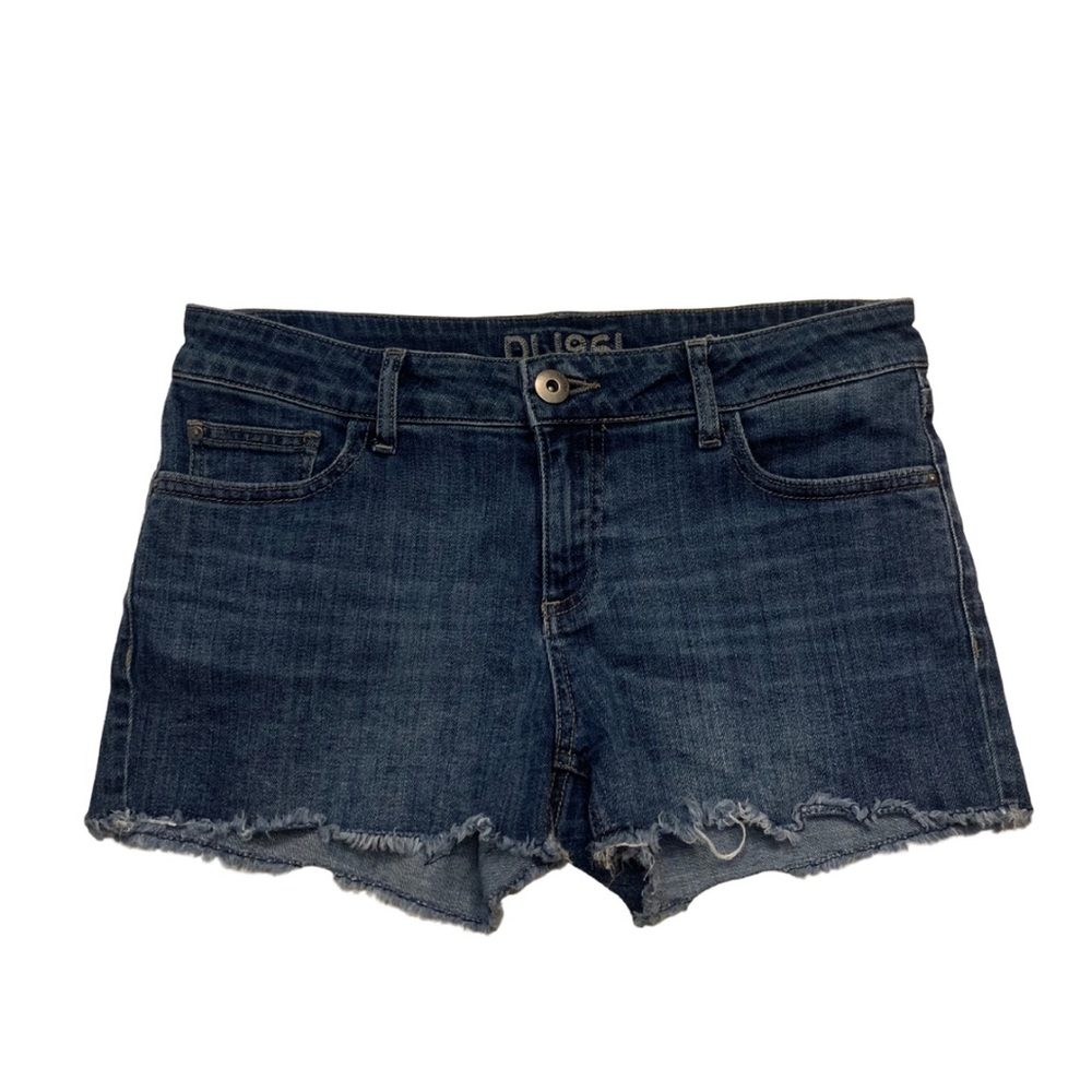 DL1961 Lola 26 Jean Cutoffs Blue Denim Micro Mini Shorts Distressed Y2K 2000s